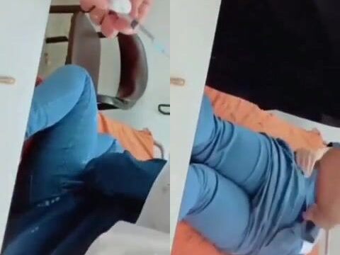 الدكتور الفحل بيصور الشراميط وهما بياخد الحقنه في طيازهم